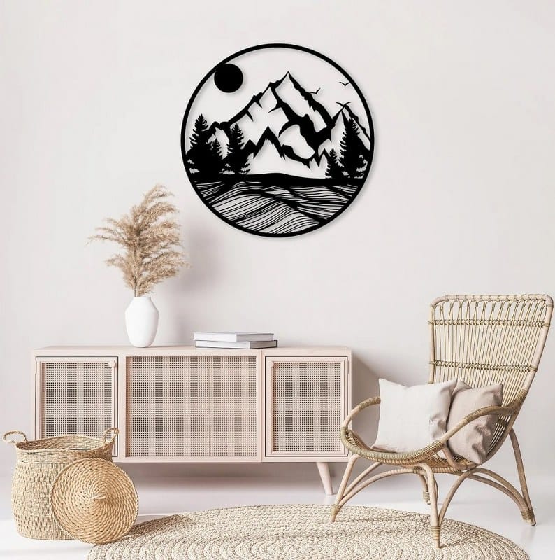 Nature Forest Silhouette wall Sticker art 60x60