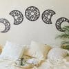 Lunation Moon wall Sticker  art Decor - Set of 5 Each 30x30