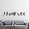 Floral Moon Phase wall sticker art - Set of 7 Each 30x30