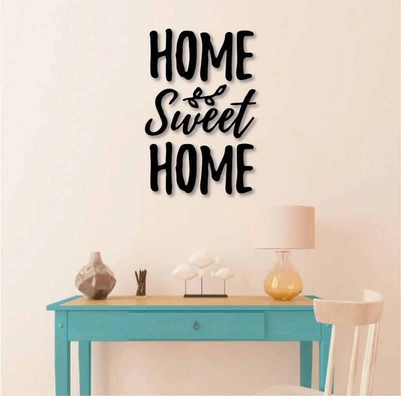 Home sweet home sign wall Sticker art 80x60