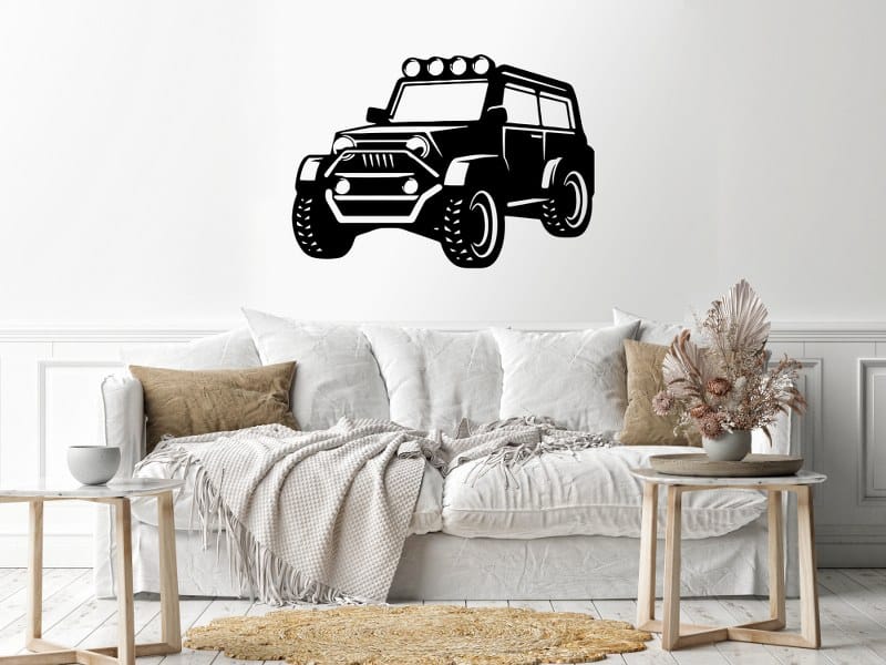 Jeep wall Sticker 90x60 Black