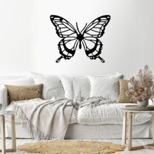 butterfly Wood Wall art 75x60 Black