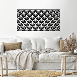 Amazing pattern Wood Wall decal art 60x120 Black