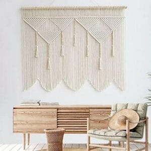 Beautiful Macrame Wall Hanging Large Boho Chic Woven Wooden Beads Handmade