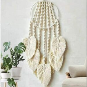 Amazing Dream Catcher Woven Macrame Feather Tassel Wall Hanging Handmade
