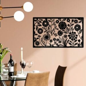 Nature Inspired Flowers Decor Wood Wall Art 100x60