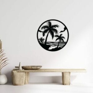 Palm Tree Decor Wood Wall Art 60x60