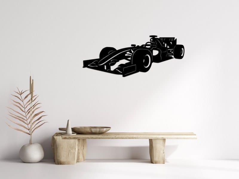 لوحة جدارية خشبية بتصميم سيارة كلاسيكية