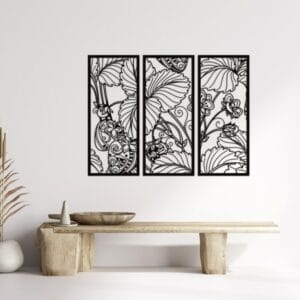 Strawberry Patch Triptych Wood Wall Art 107x80