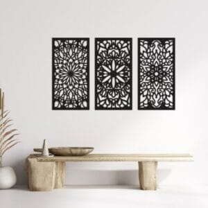 Bohemian Mandala Panels Wood Wall Art 135x80