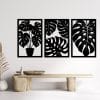 The Deconstructed Monstera Triptych Wood Wall Art 155x80