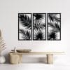 Palm Leaf Silhouette Wood Wall Art 125x80