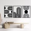 Abstract Arches Wood Wall Art Set 175x80