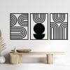 Mid-Century Modern Triptych Wood Wall Art 175x80
