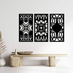 Geometric Islamic Wood Wall Art Set 130x80
