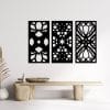 Eclectic Geometric Wood Wall Art Set 130x80