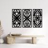 Art Nouveau Inspired Wood Wall Art Set 130x80