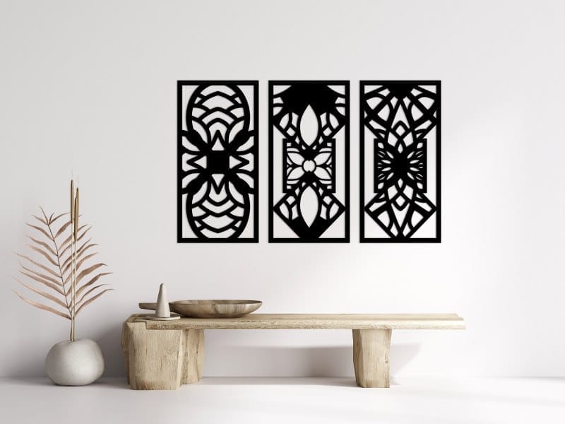 Crystal Lotus Wood Wall Art 130x80