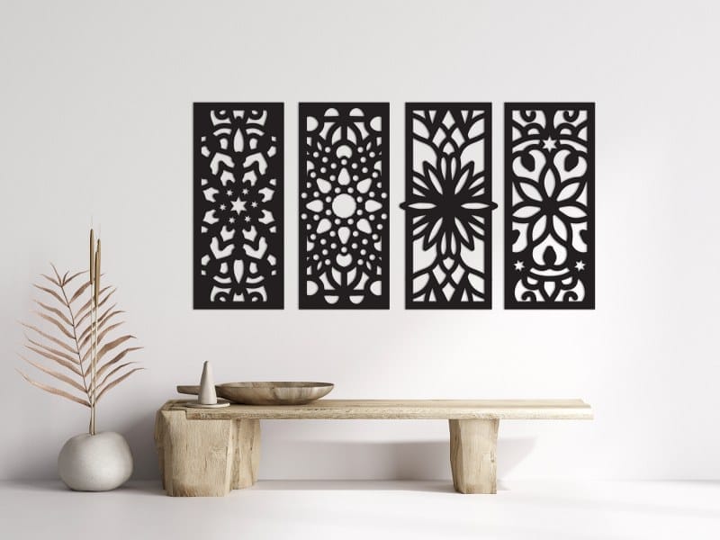 لوحة جدارية خشبية بنمط الحديقة السماوية ١٥٥×٨٠