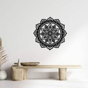 Scalloped Edge Mandala Wood Wall Art 80x80
