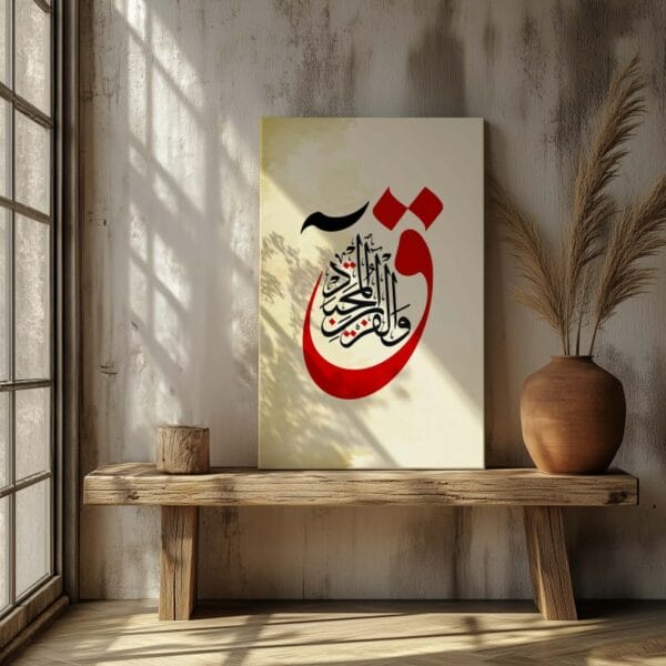 لوحة جدارية قرآنية مطبوعة على قماش بالخط العربي