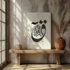 Quranic Calligraphy Surah Qaf Canvas Printed