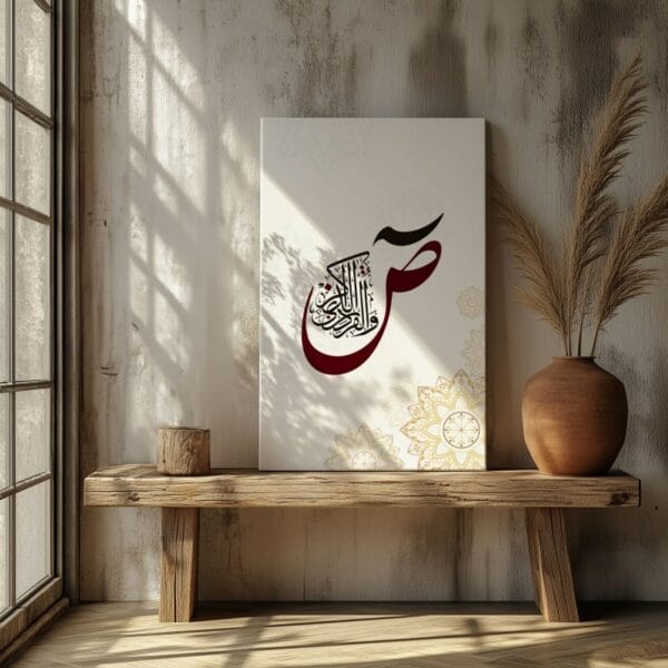 لوحة جدارية قرآنية مطبوعة على قماش بسورة ص