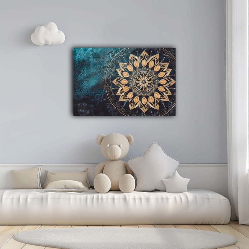 Amazing Mandala Design Printed On Canvas Wall Art