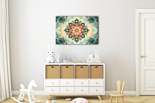 Mandalas abstract retro colors Printed On Canvas Wall Art